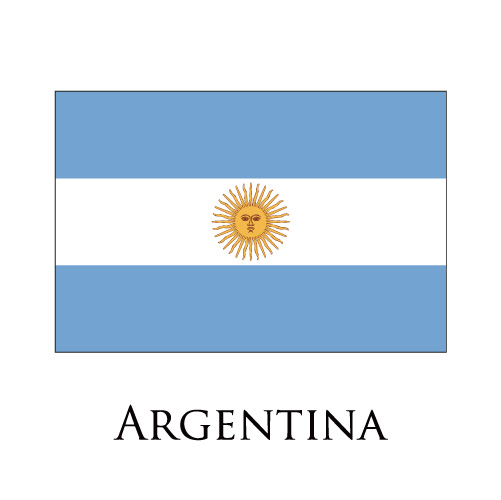 Argentina flag logo iron on paper